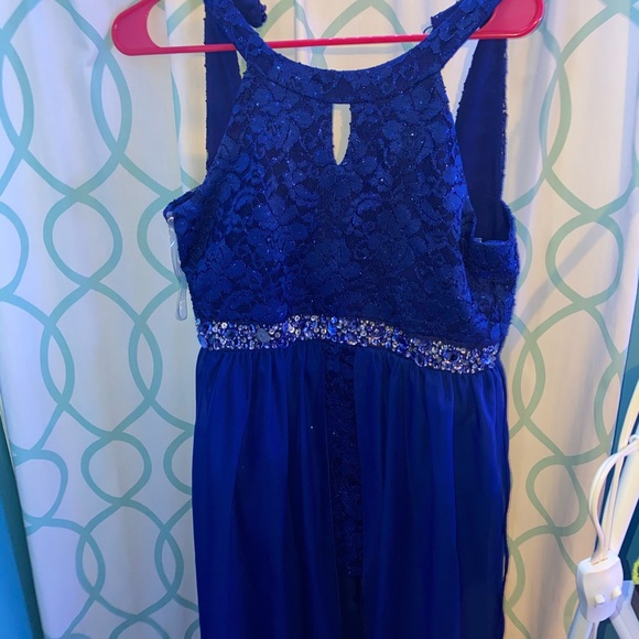 Navy Blue Romper Dress - Picture 1 of 3
